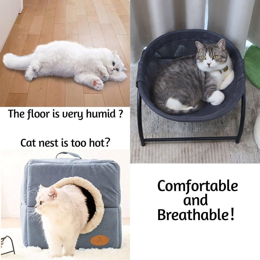 Hanging Bed Pet Litter Basket Cozy Cat Hammock Durable Comfortable Sleeping Spot - Grey