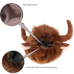 Pet Horn Wigs Headwear Adjustable for Dogs Cats Soft Comfortable Decoration - L