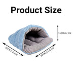 Pet Kennel Sleeping Bag Semi Enclosed Bed for Small Animals Cats and Puppies - Grey