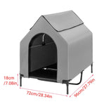 Outdoor Pet Camp Bed with Canopy Large Dogs Mesh Summer Breathable Kennel