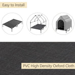 Outdoor Pet Camp Bed with Canopy Large Dogs Mesh Summer Breathable Kennel