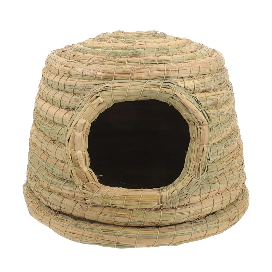 Rabbit Grass Nest Small Pet Breeding Hideout Natural Straw House For Hamster Use