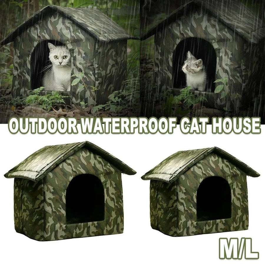 Waterproof Outdoor Cat Nest Stray Pet Hiding Nest Simple Dog House Shelter Bed - L
