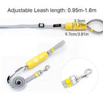 Nylon Leash for Small Medium Dogs Durable Adjustable Walking Lead Strap - Yellow
