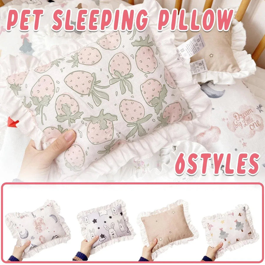 Lace Cat Pillow Soft Pet Cushion for Sleeping Comfortable Kitty Bed Cushion - Purple Rabbit