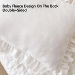 Lace Cat Pillow Soft Pet Cushion for Sleeping Comfortable Kitty Bed Cushion - White Strawberry