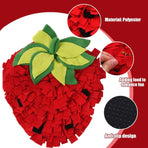 Strawberry Shaped Pet Snuffle Mat Slow Feeder Interactive Pet Puzzle Mat
