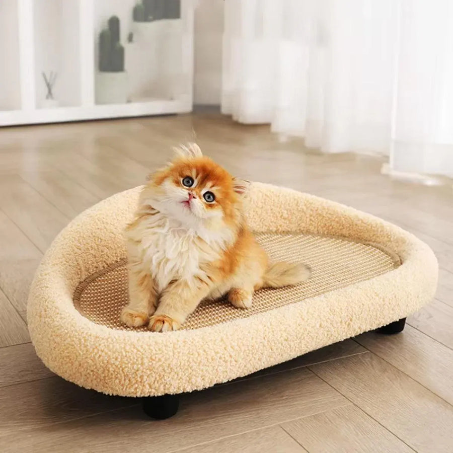 Large Cat Scratching Board Sofa Scratch Resistant Nest for Cats and Kittens - Brown