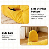 Small Sofa Chair Couch for Living Room Family Pet Furniture Comfortable Seat - White - 45-Degree Angle