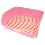 Large Rabbit Litter Box Drawer Corner Toilet for Chinchillas Hamsters Small Pets - Pink