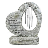 Wind Chime Pet Memorial Headstone Outdoor Garden Decoration for Remembrance - Front View