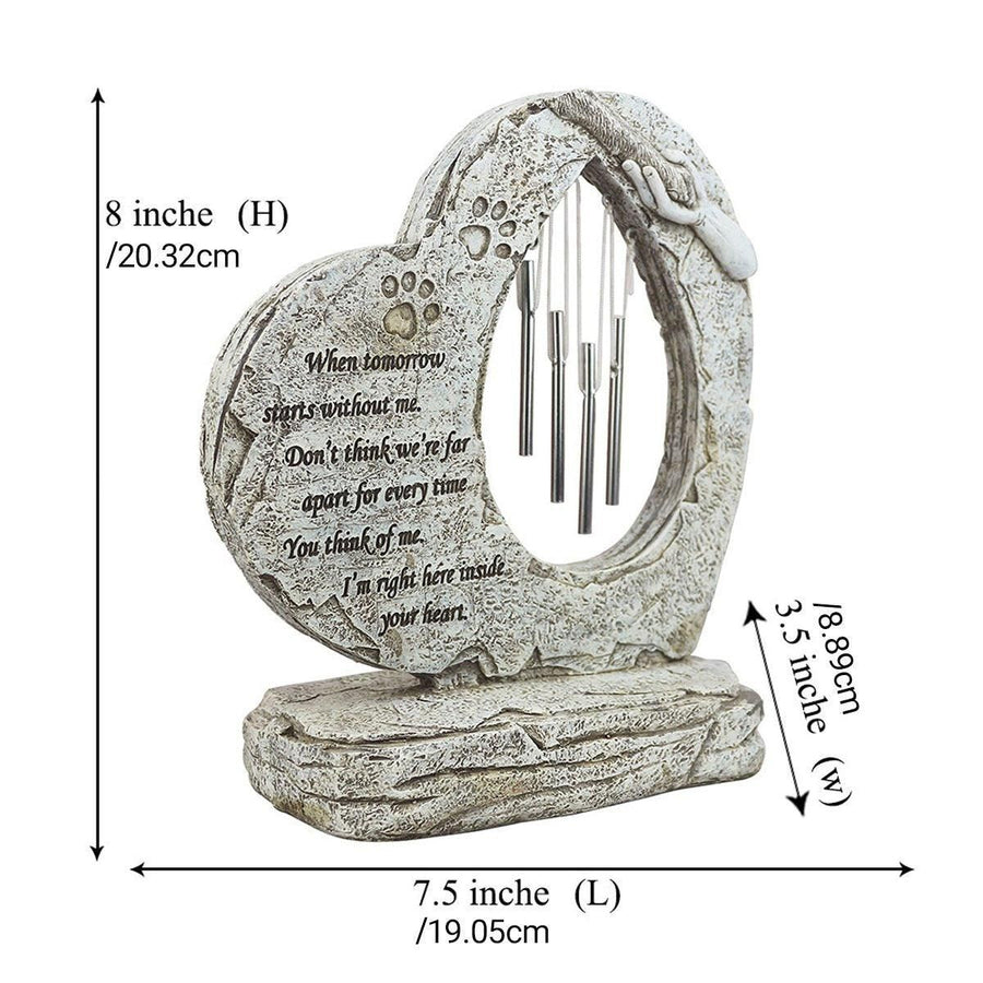 Wind Chime Pet Memorial Headstone Outdoor Garden Decoration for Remembrance