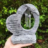 Wind Chime Pet Memorial Headstone Outdoor Garden Decoration for Remembrance - Top-Down View