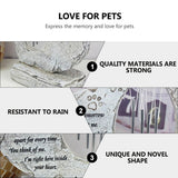 Wind Chime Pet Memorial Headstone Outdoor Garden Decoration for Remembrance - 45-Degree Angle