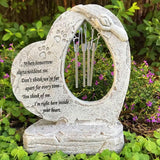 Wind Chime Pet Memorial Headstone Outdoor Garden Decoration for Remembrance - Extra Image