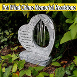 Wind Chime Pet Memorial Headstone Outdoor Garden Decoration for Remembrance - Extra Image