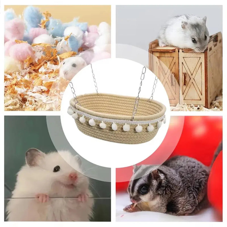 Small Pet Hammock For Hamster Guinea Pig Rat Ferret Cage Hanging Bed Nest