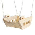 Wooden Cradle Swing Hammock Cage Accessory for Small Pets