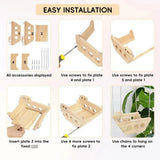 Wooden Cradle Swing Hammock Cage Accessory for Small Pets - Extra Image