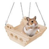Wooden Cradle Swing Hammock Cage Accessory for Small Pets - Extra Image