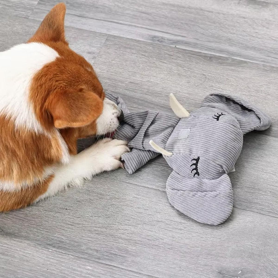 Dog Sniffing Toy Elephant Shaped Interactive Food Hiding Sound Toy for Dogs