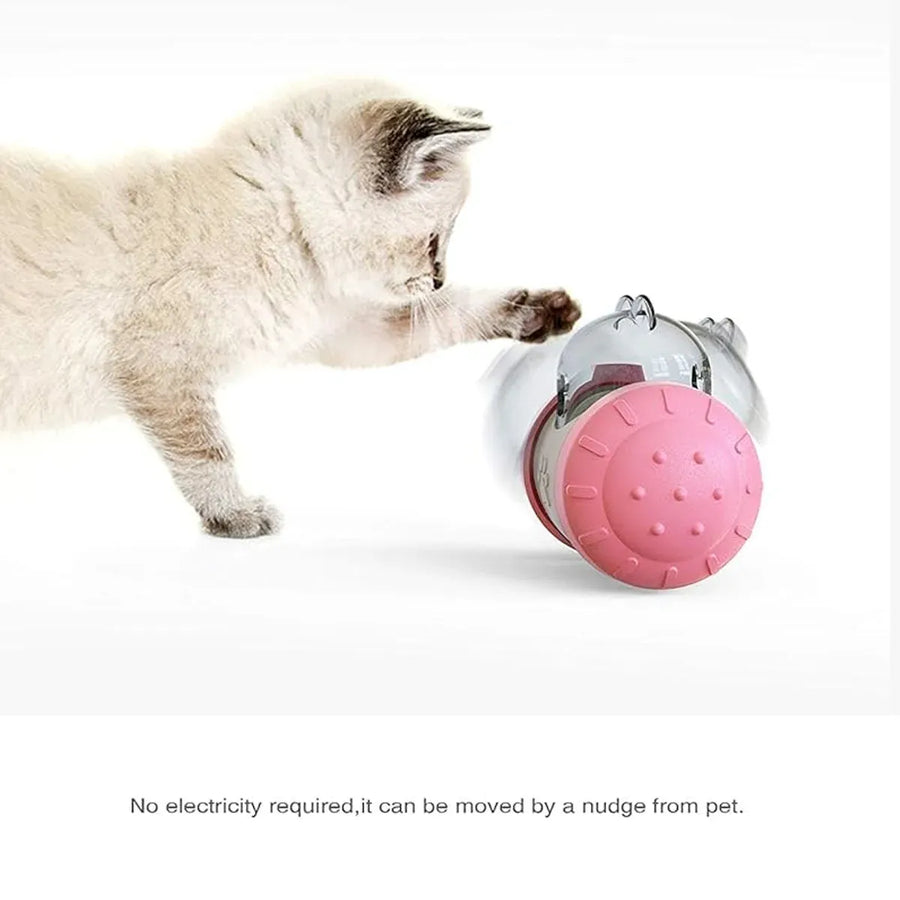 Pet Swing Dispensing Toy for Dogs Chew Resistant Interactive Slow Feeding Play - Pink