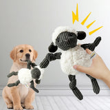 Lamb Shape Pet Chew Toy with Squeaker Soft for Dogs Puppies Play - Low Angle
