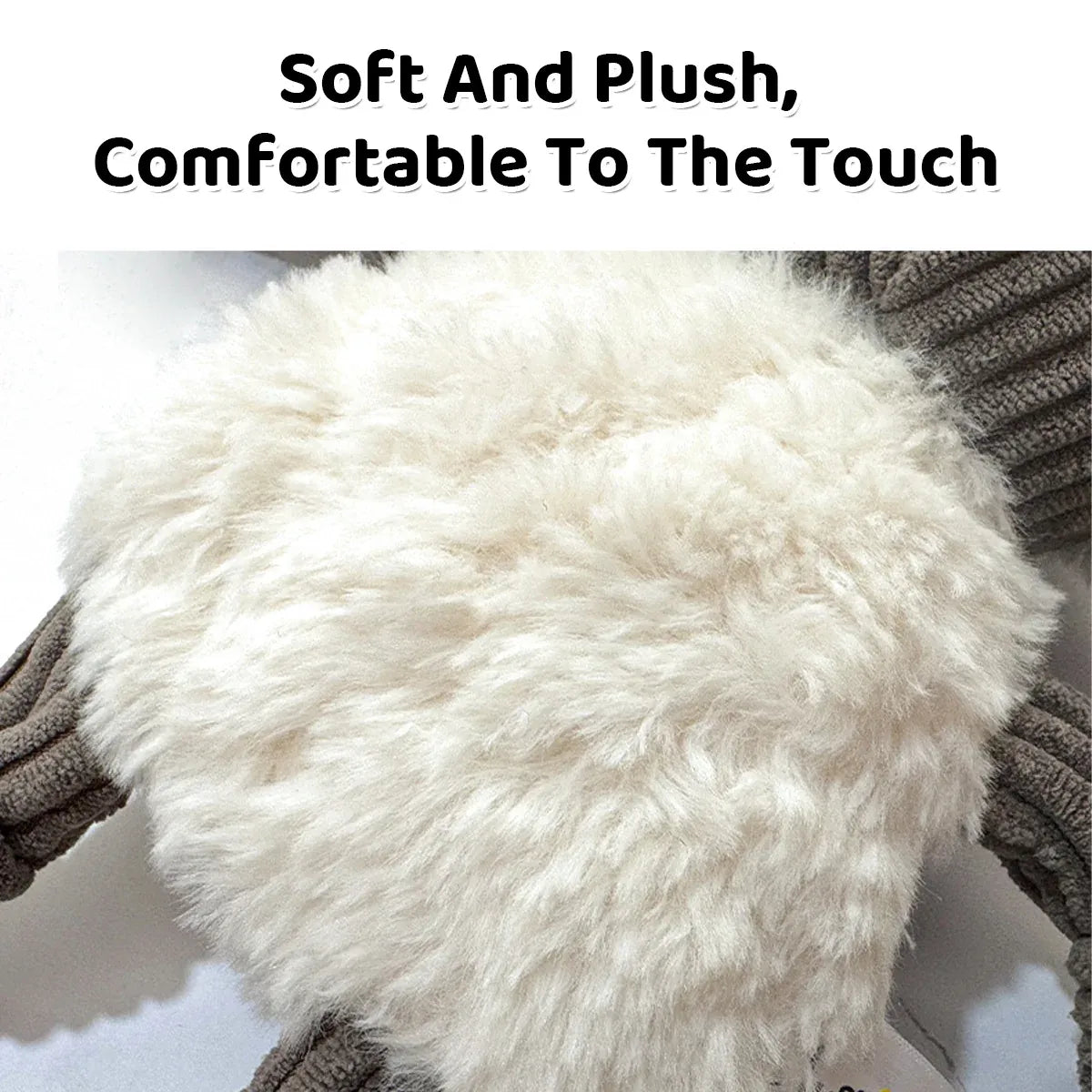Lamb Shape Pet Chew Toy with Squeaker Soft for Dogs Puppies Play