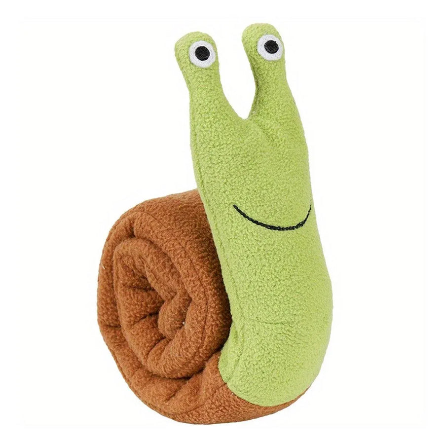 Interactive Pet Sniffing Plush Toy Snail Teething Food Hide Slow Feeder Dog Toy