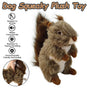 Simulation Squirrel Plush Dog Toy Interactive Squeaky Chew for Puppies
