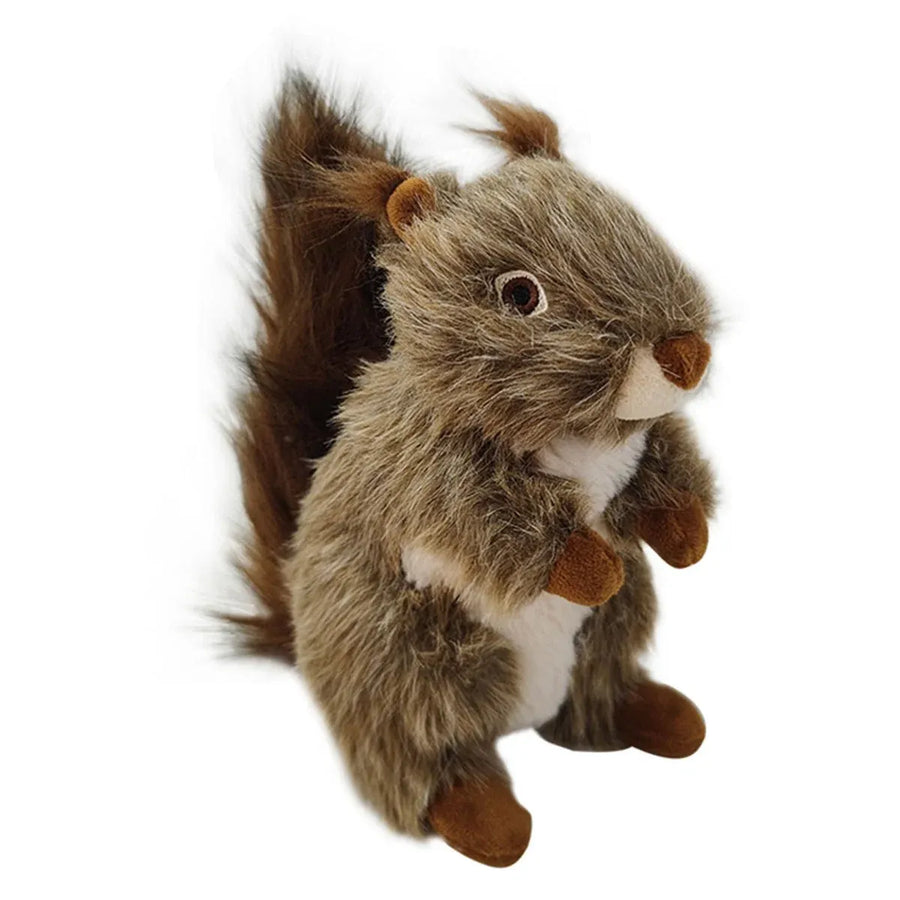 Simulation Squirrel Plush Dog Toy Interactive Squeaky Chew for Puppies