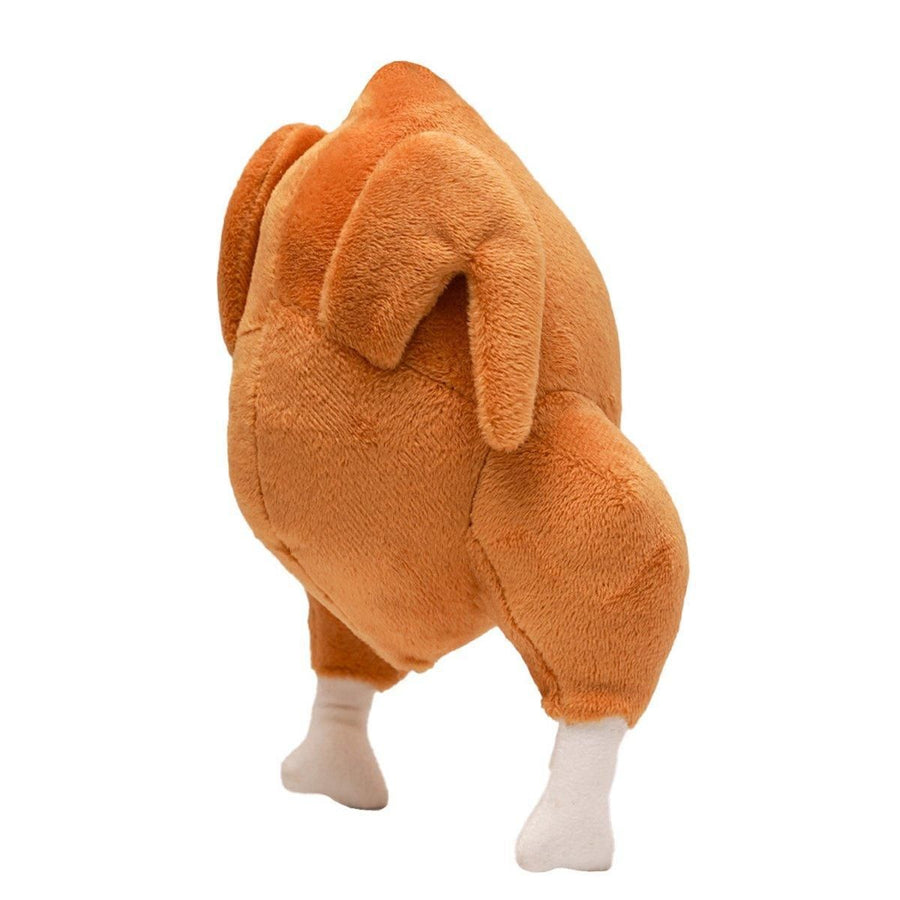 Plush Roast Chicken Dog Toy Squeaky Sound Stuffed Interactive Pet Plaything