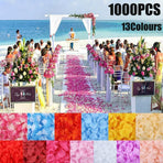 1000 PCS Silk Rose Petals Elegant Wedding or Event Decoration - Light Blue