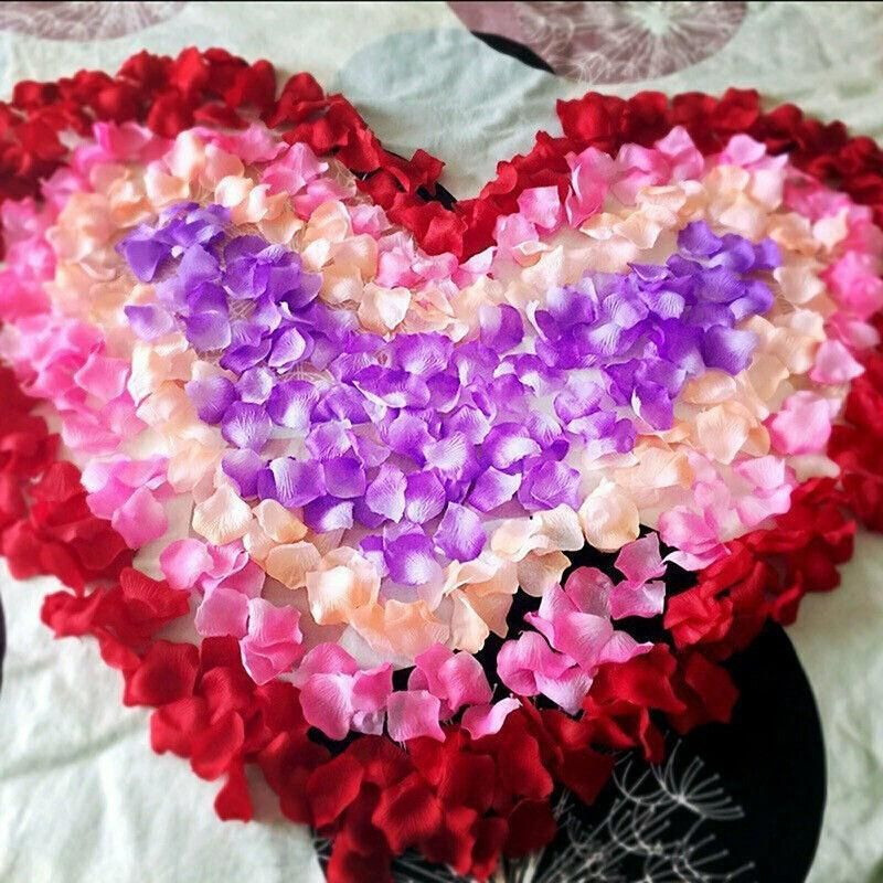 1000 PCS Silk Rose Petals Elegant Wedding or Event Decoration - Light Blue