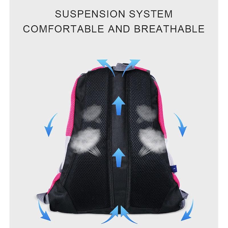L Size Puppy Travel Mesh Pet Dog Carrier Backpack Front Travel Portable Shoulder Bag - Black