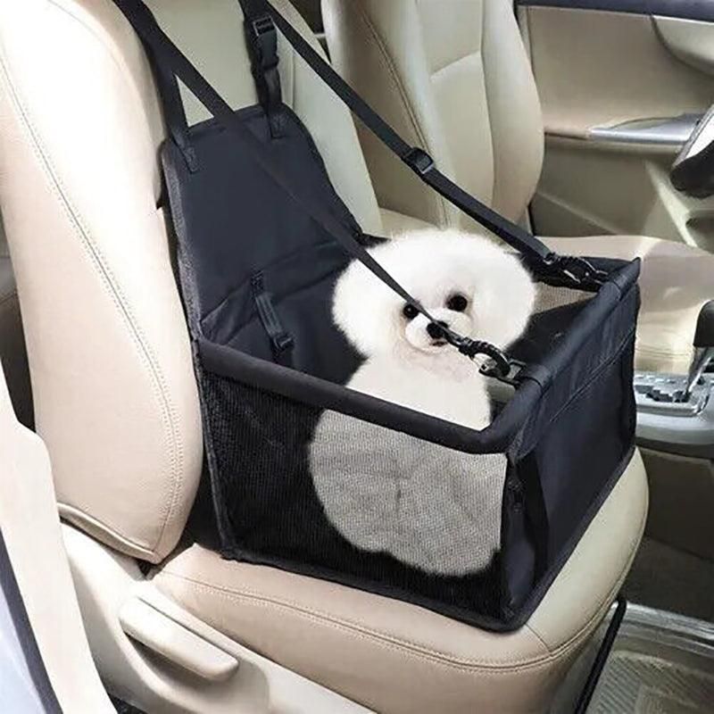 Pet Car Booster Seat Travel Carrier Basket for Cats Dogs with Secure Design - Blue