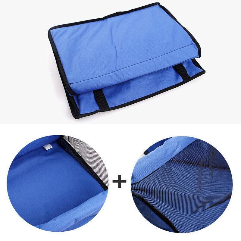 Pet Car Booster Seat Travel Carrier Basket for Cats Dogs with Secure Design - Blue