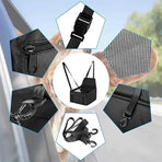 Pet Car Booster Seat Travel Carrier Basket for Cats Dogs with Secure Design - Red