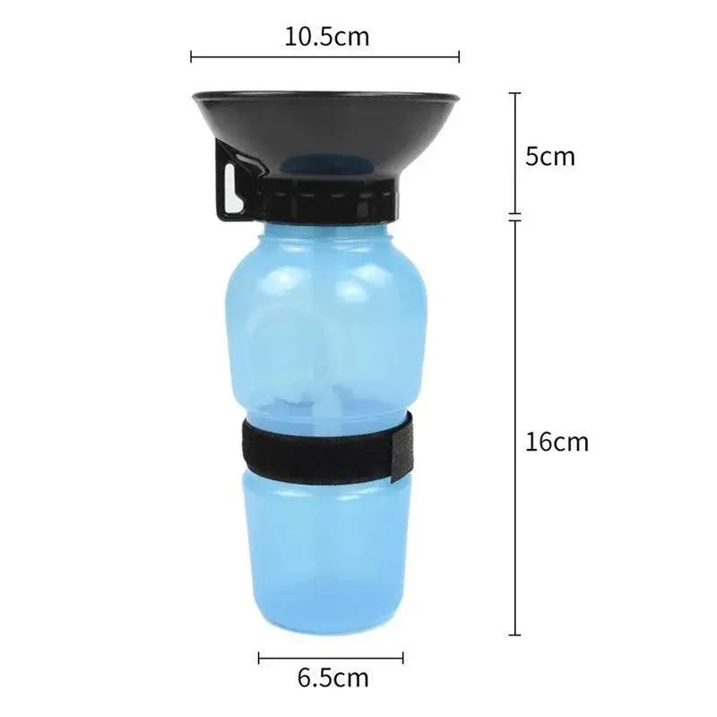 500Ml Dog Cat Water Drinking Bottle Detachable Travel Cup Portable Pet Feeder - Blue