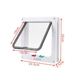 4-Way Safe Lockable Locking Pet Cat Dog Door Brushy Flap Screen L Large Size - Side View