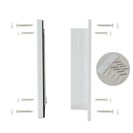 4-Way Safe Lockable Locking Pet Cat Dog Door Brushy Flap Screen L Large Size