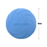 Frisbee Toy for Dogs Outdoor Fetch Training Soft Rubber Pet Flying Disc 18cm - Blue - Extra Image