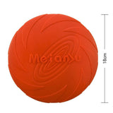 Frisbee Toy for Dogs Outdoor Fetch Training Soft Rubber Pet Flying Disc 18cm - Yellow - Top-Down View