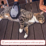 2 in 1 Pet Grooming Glove Deshedding Mitt for Cats and Dogs Hair Removal
