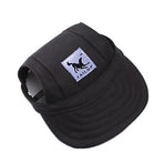 Dog Baseball Cap Outdoor Pet Sun Hat Summer Canvas Visor Puppy S Size - Black