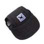 Dog Baseball Cap Outdoor Pet Sun Hat Summer Canvas Visor Puppy S Size - Black