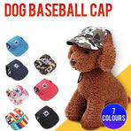 Dog Baseball Cap Outdoor Pet Sun Hat Summer Canvas Visor Puppy S Size - Stripe