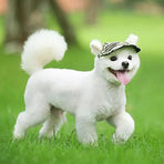 Dog Baseball Cap Outdoor Pet Sun Hat Summer Canvas Visor Puppy S Size - Stripe