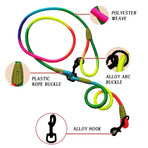 Adjustable Diagonal Dog Walking Leash Hands Free Crossbody Pet Lead Dogs - Colourful