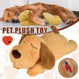 Pet Puppy Cat Soft Plush Toy Heartbeat Sleeping Buddy Dog Behavioral Anxiety Aid - Side View